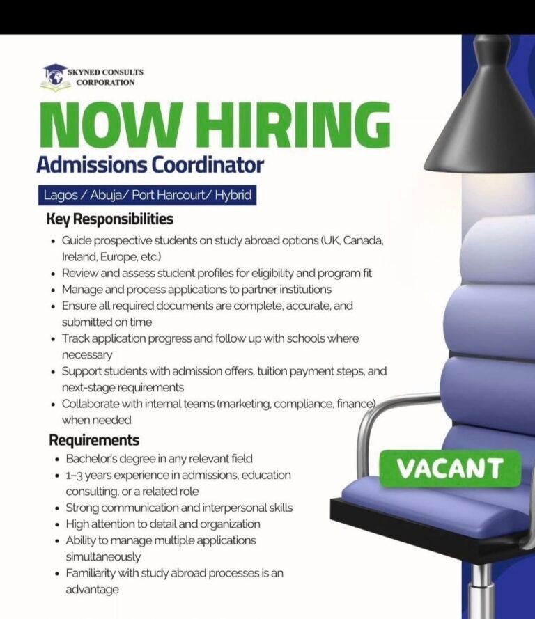SKYNED CONSULTS CORPORATION – Admissions Coordinator (Hybrid Role)