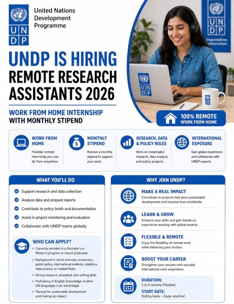 Apply to the UNDP Research internship
