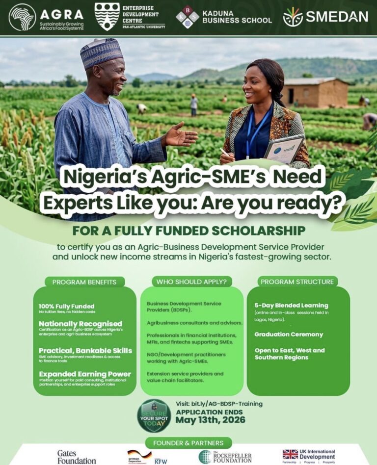 fully funded Business Development Service Providers (BDSP) Certification Programme