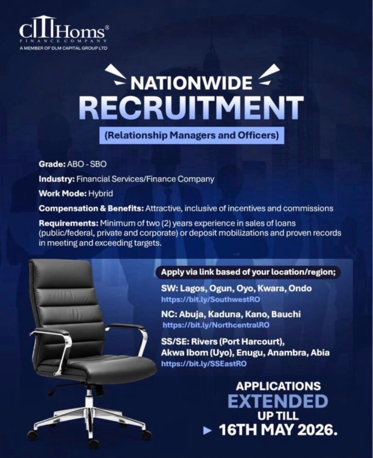Vacancies at CITI HOMS Finance Company