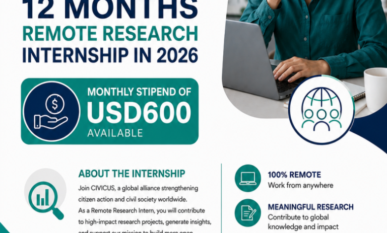 Apply to the CIVICUS Remote Internship