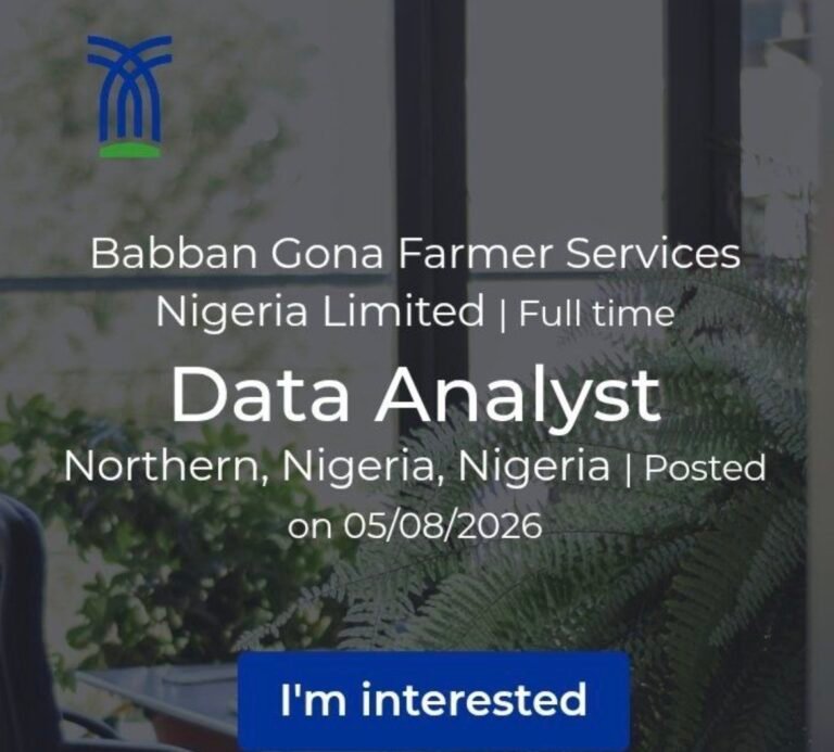 Job at Babban Gona Farmer Services Nigeria Limited