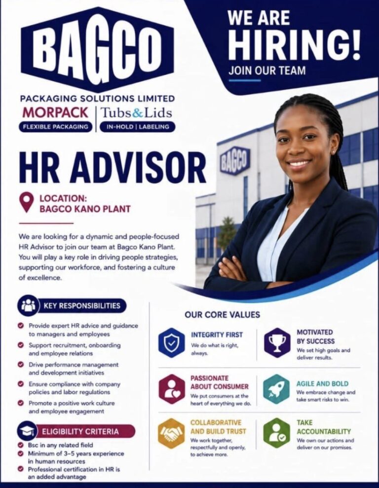 Vacancy at BAGCO Packaging Solutions Limited