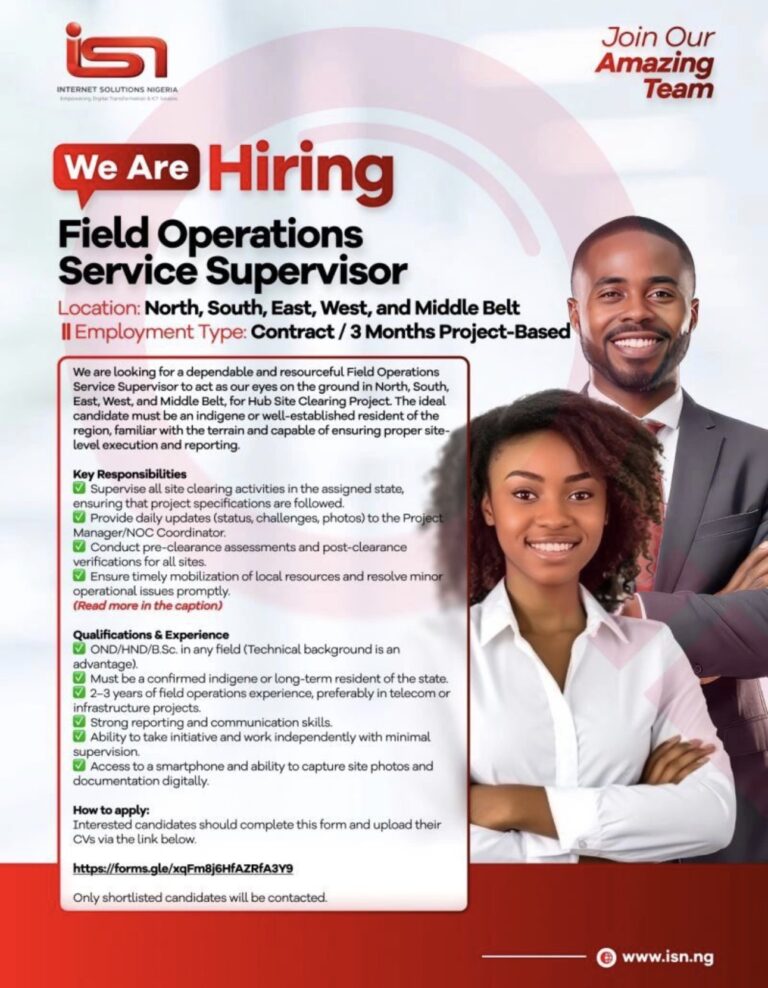 Vacancies at Internet Solutions Nigeria Limited