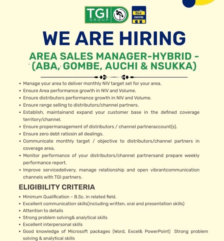 Area Sales Managers Jobs
