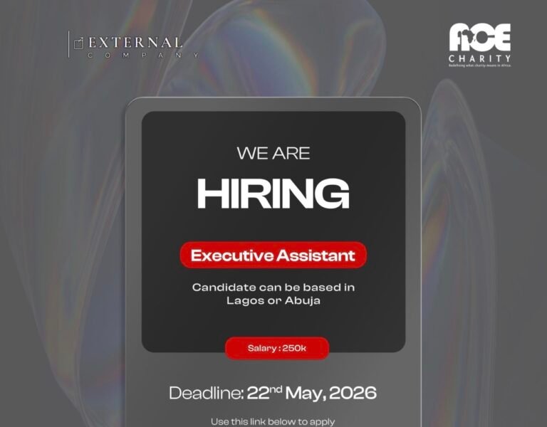 Vacancy with ACE Charity