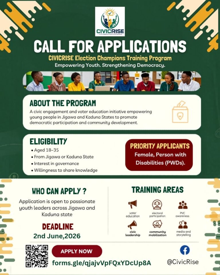 Civic Re-engagement & Inclusive Social Empowerment (CIVICRISE) Election Champions Training