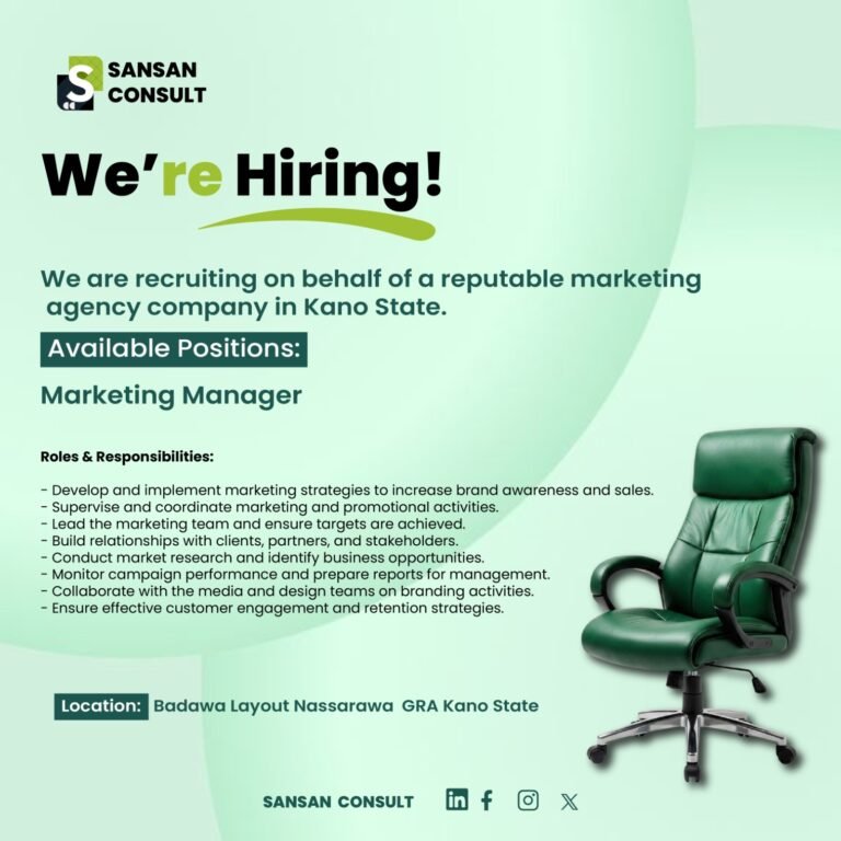 Hiring through SANSAN Consult in Kano