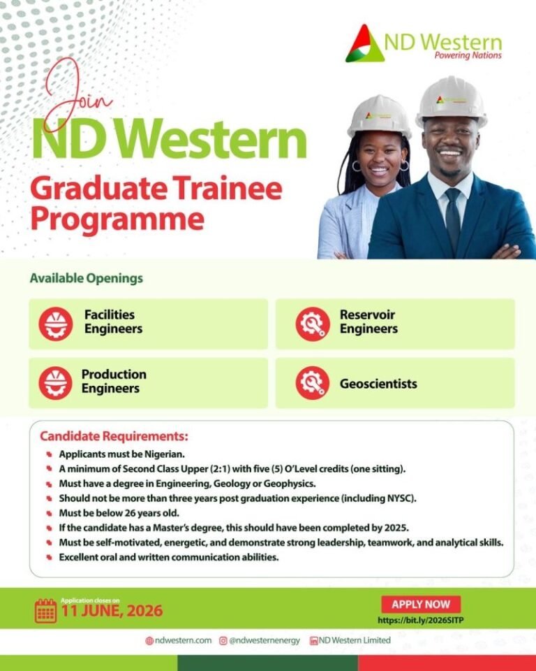 ND WESTERN GRADUATE TRAINEE PROGRAMME 2026