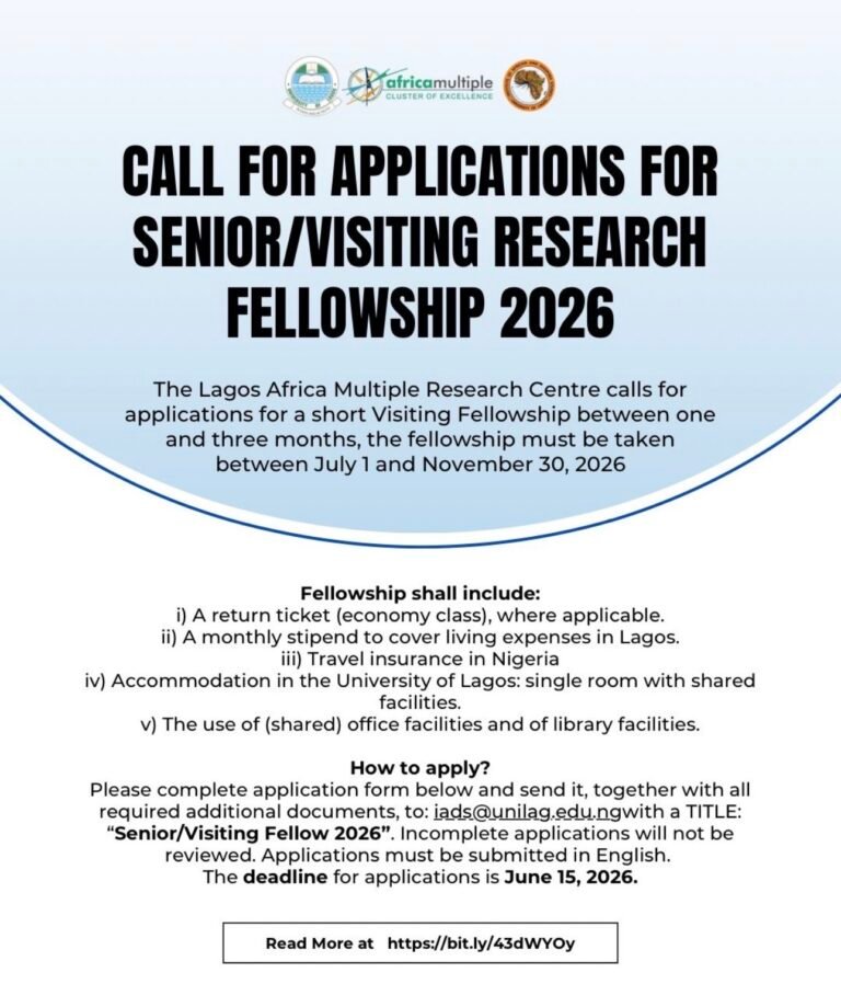 Senior/Visiting Research Fellowship 2026