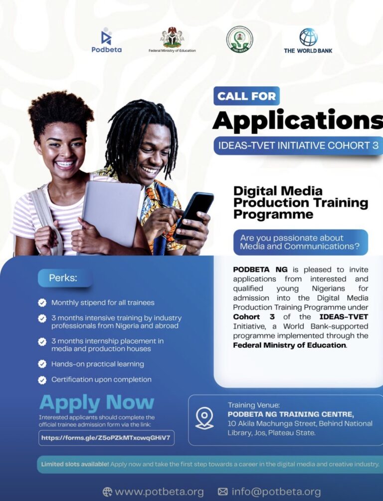 IDEAS-TVET Initiative Cohort 3 Digital Media Production Training Programme