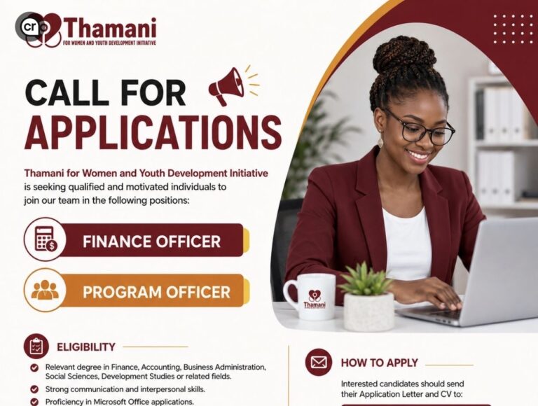 Vacancies with THAMANI FOR WOMEN AND YOUTH DEVELOPMENT INITIATIVE, BAUCHI