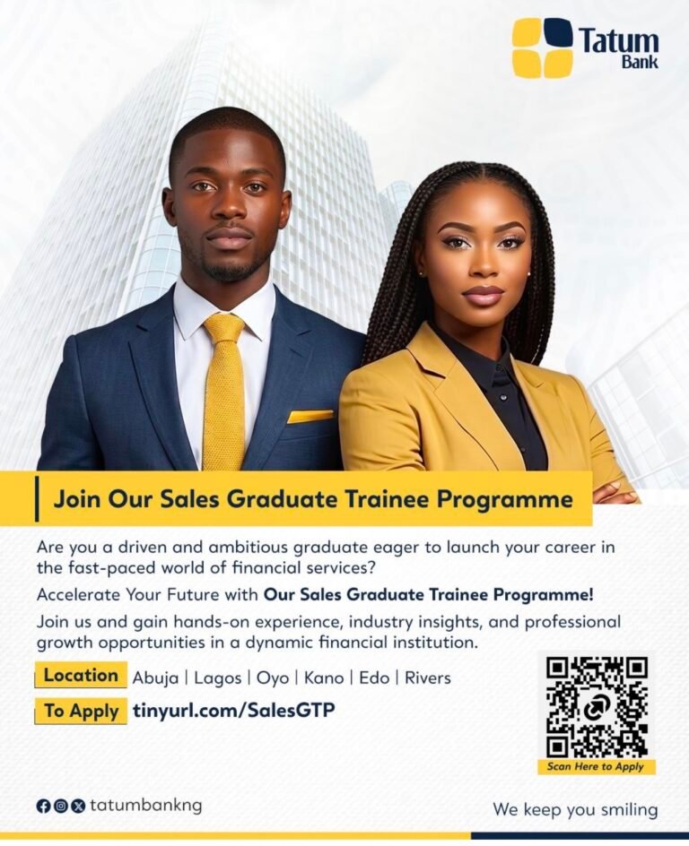 Tatum Bank Sales Graduate Trainee Programme 2026