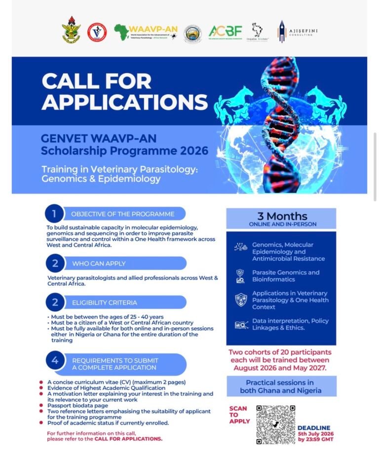 GENVET / WAAVP-AN Scholarship Programme 2026