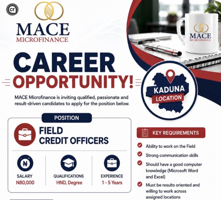 Vacancies with MACE Microfinance