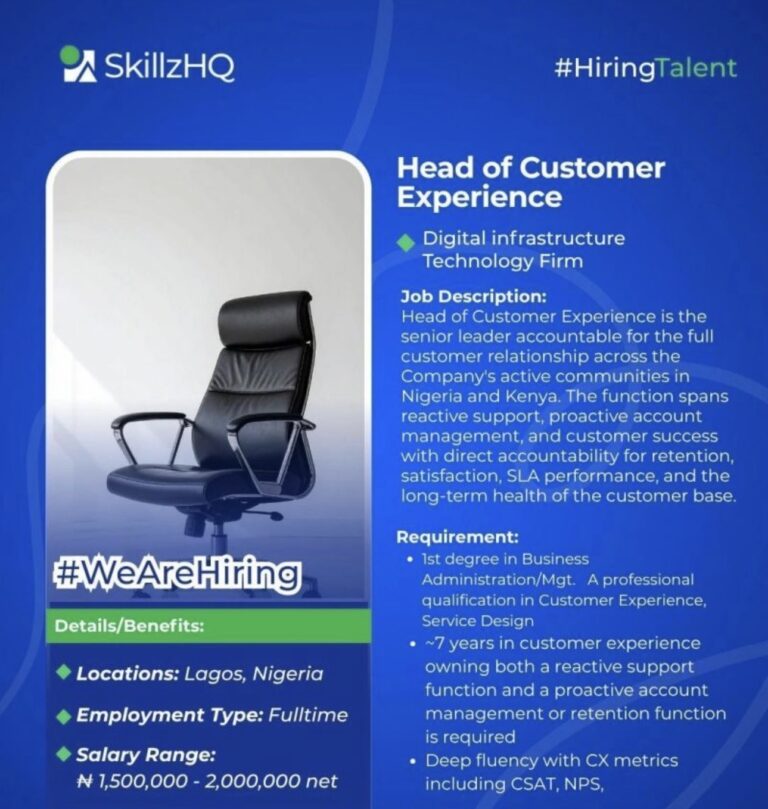 Vacancy at SkillzHQ