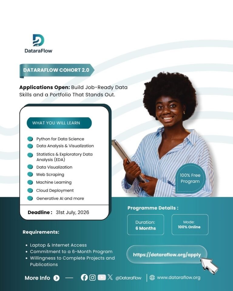 Applications are now open for DataraFlow Cohort 2.0