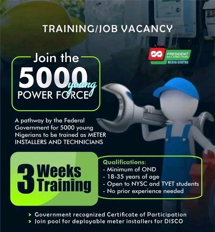 Apply to the FEDERAL GOVERNMENT POWER FORCE PROGRAMME (PMI)