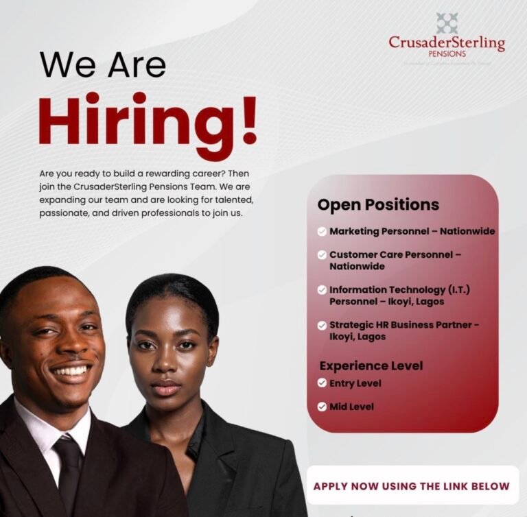 CRUSADER PENSIONS ADVERTISING JOB