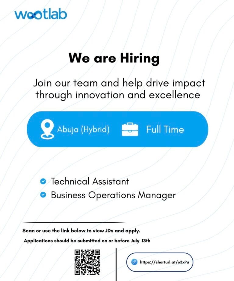 Job Opportunity – Wootlab Innovations Limited