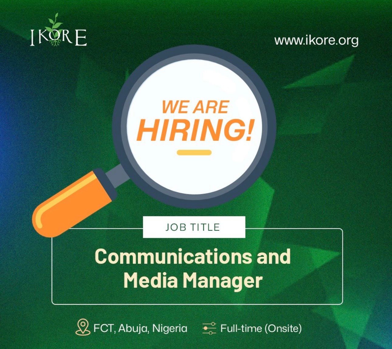 IKORE JOB ADVERT