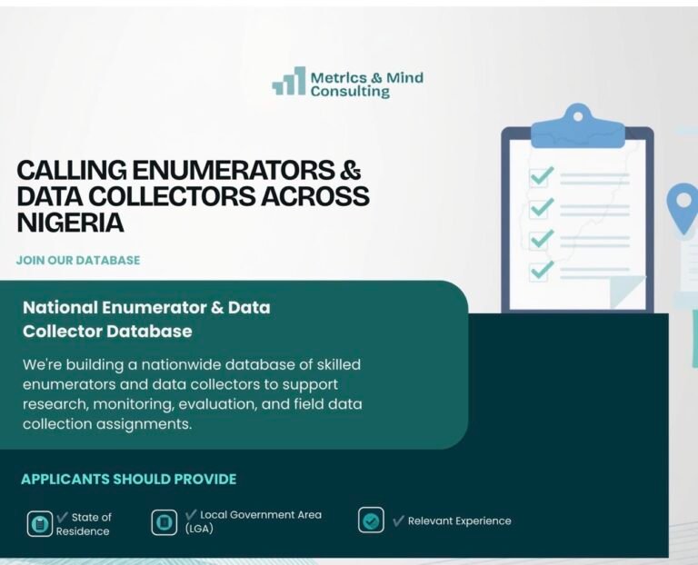 CALL FOR DATA COLLECTORS