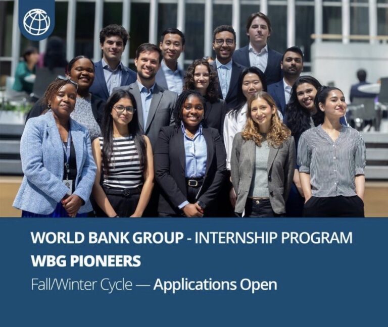 World bank group intern ship
