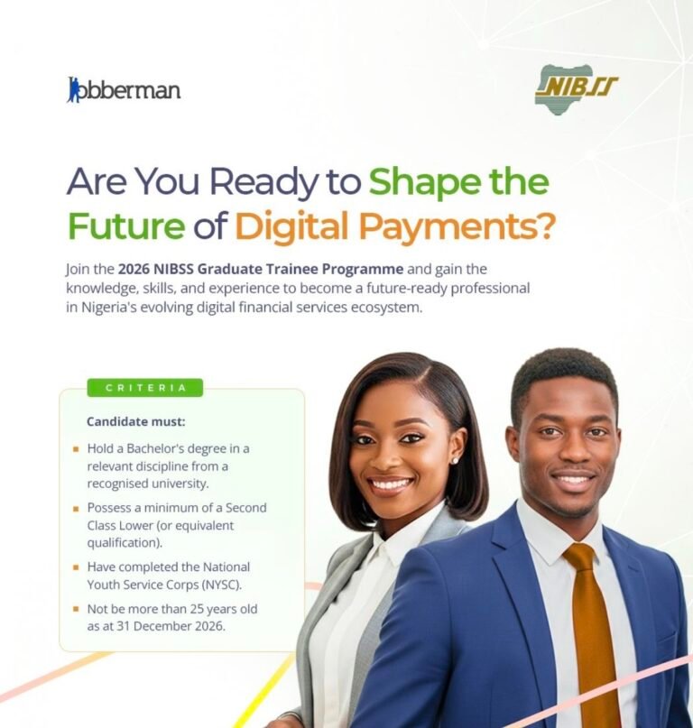 Nigeria Inter-Bank Settlement System Plc (NIBSS) Graduate Trainee Programme 2026