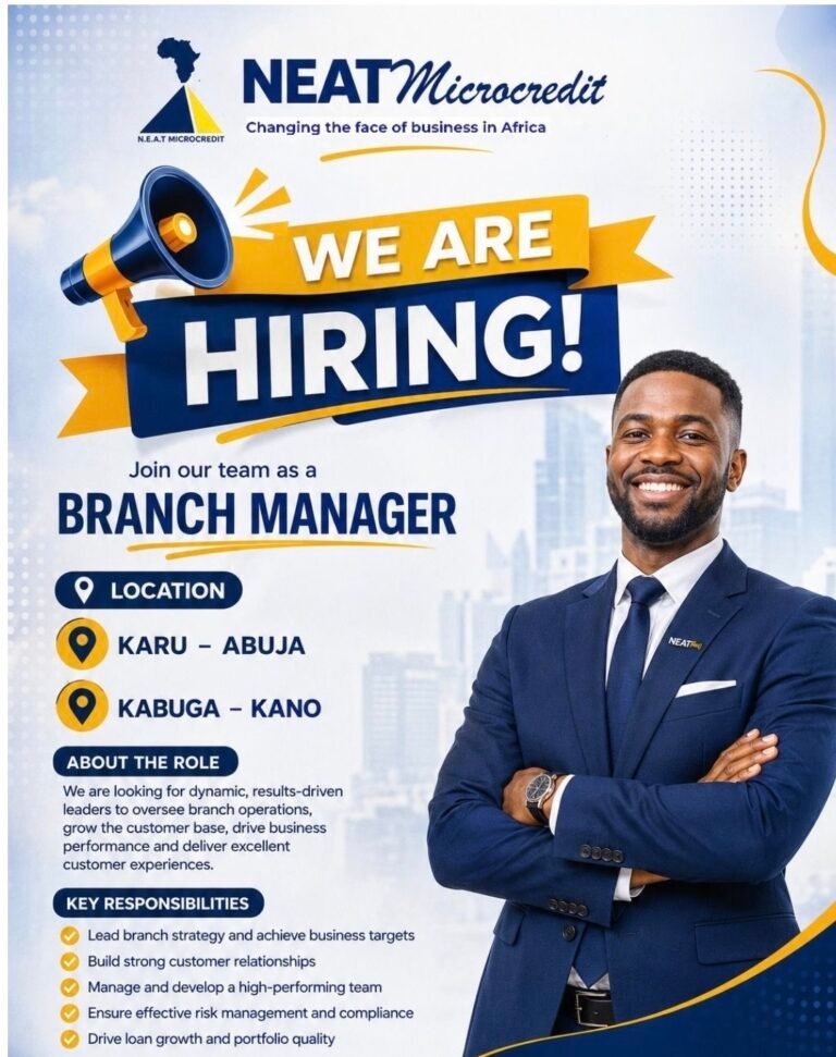 Vacancies with NEAT Microcredit