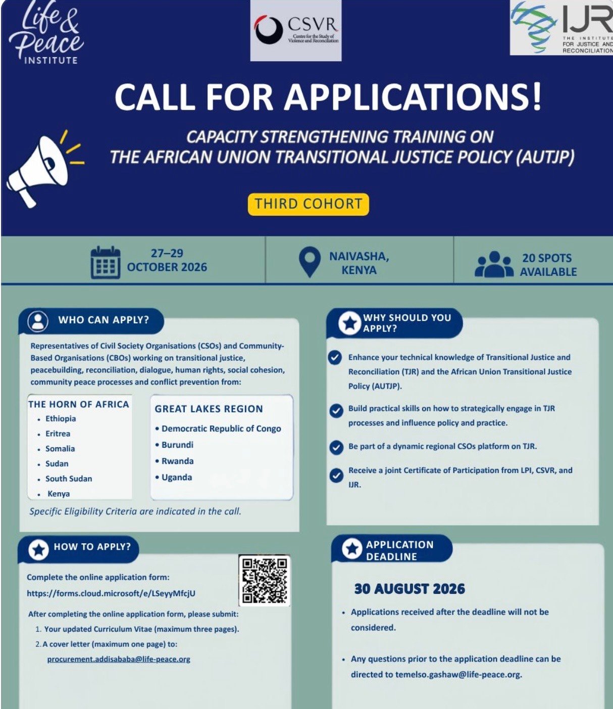 CALL FOR APPLICATIONS