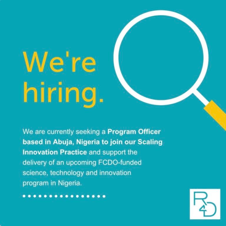 R4D Job advertisement