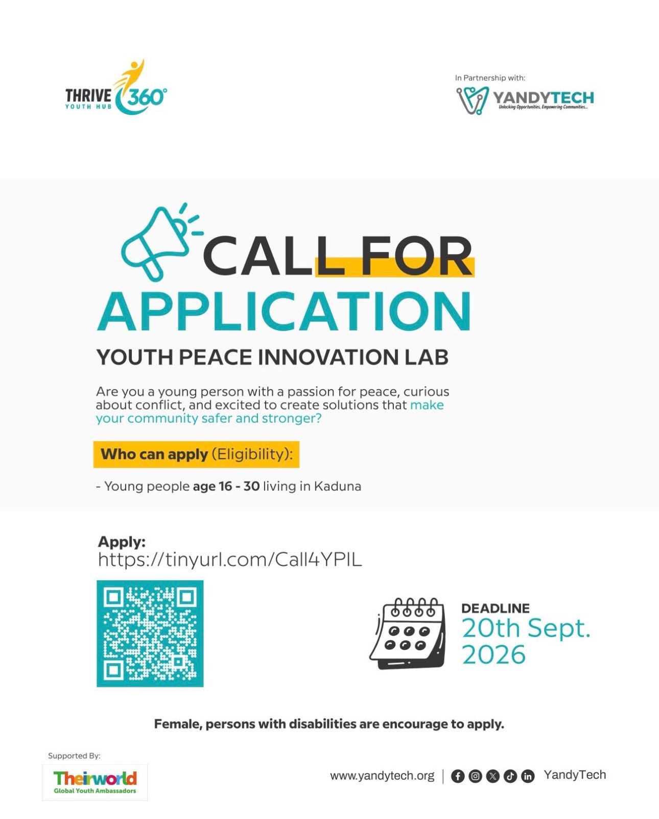 CALL FOR APPLICATION