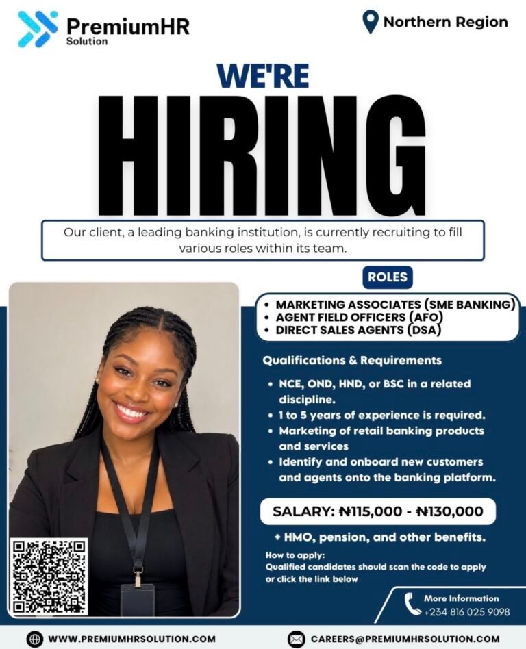 Vacancy at PREMIUMHR SOLUTION
