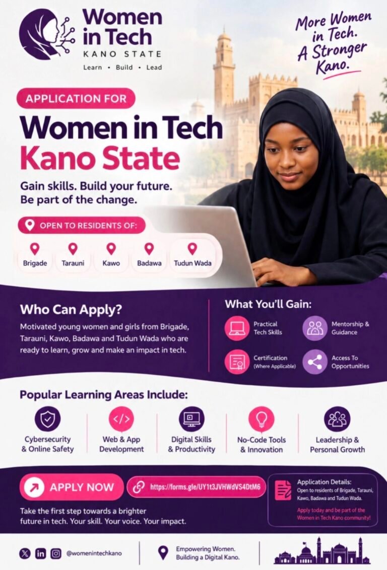 Apply to trainings With Women in Tech Kano
