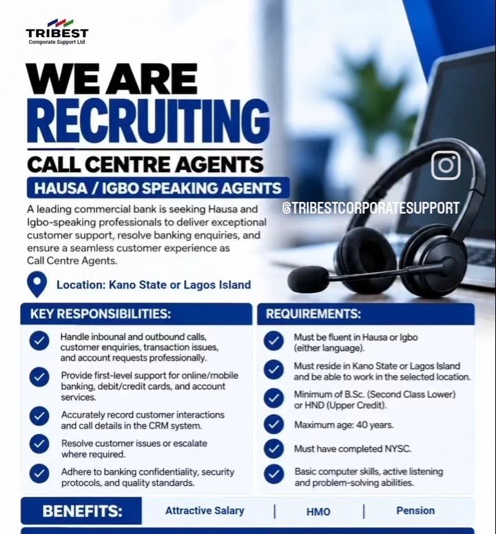 Vacancies at TRIBEST CORPORATE SUPPORT LTD