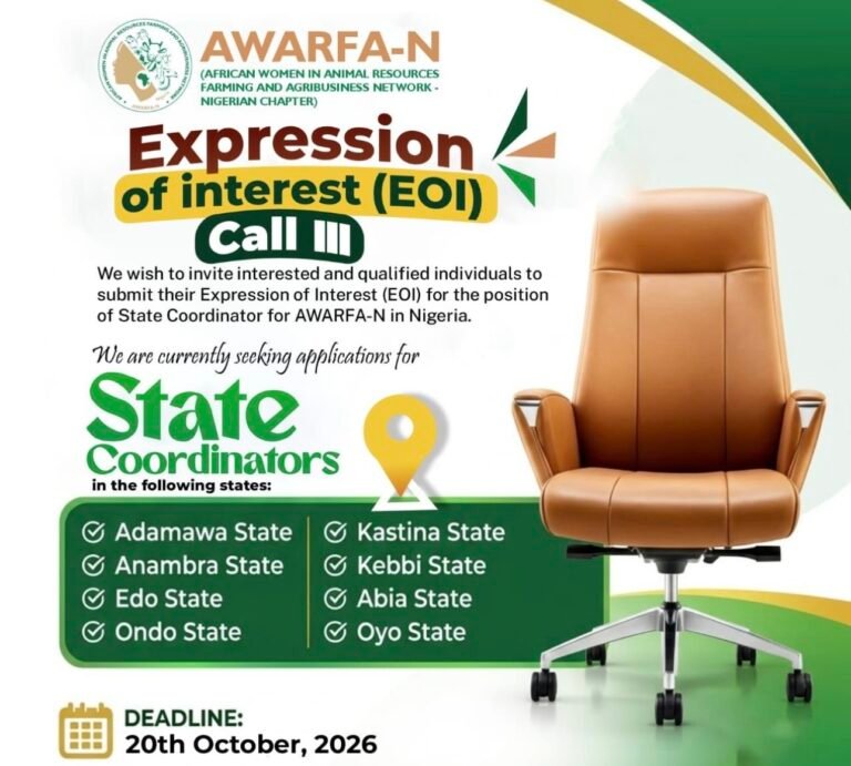 AWARFA-N STATE COORDINATOR RECRUITMENT