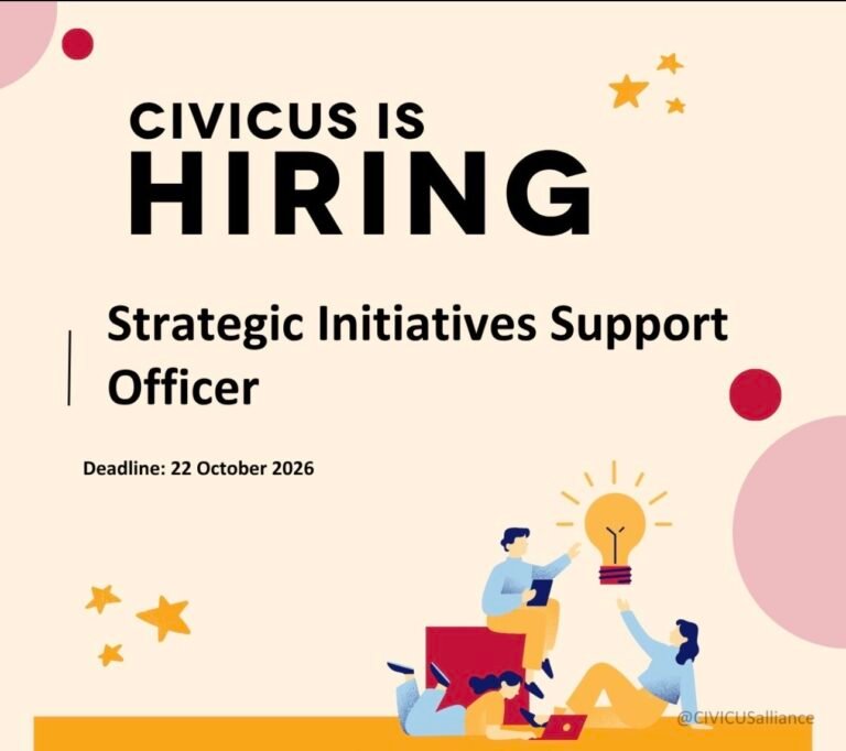 Remote Support Officer job at CIVICUS