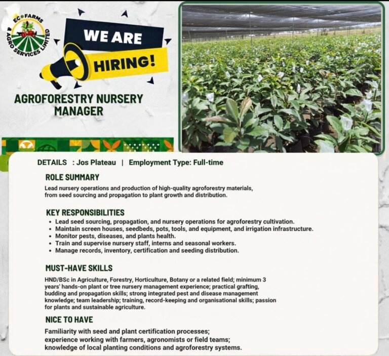 Agriculture job